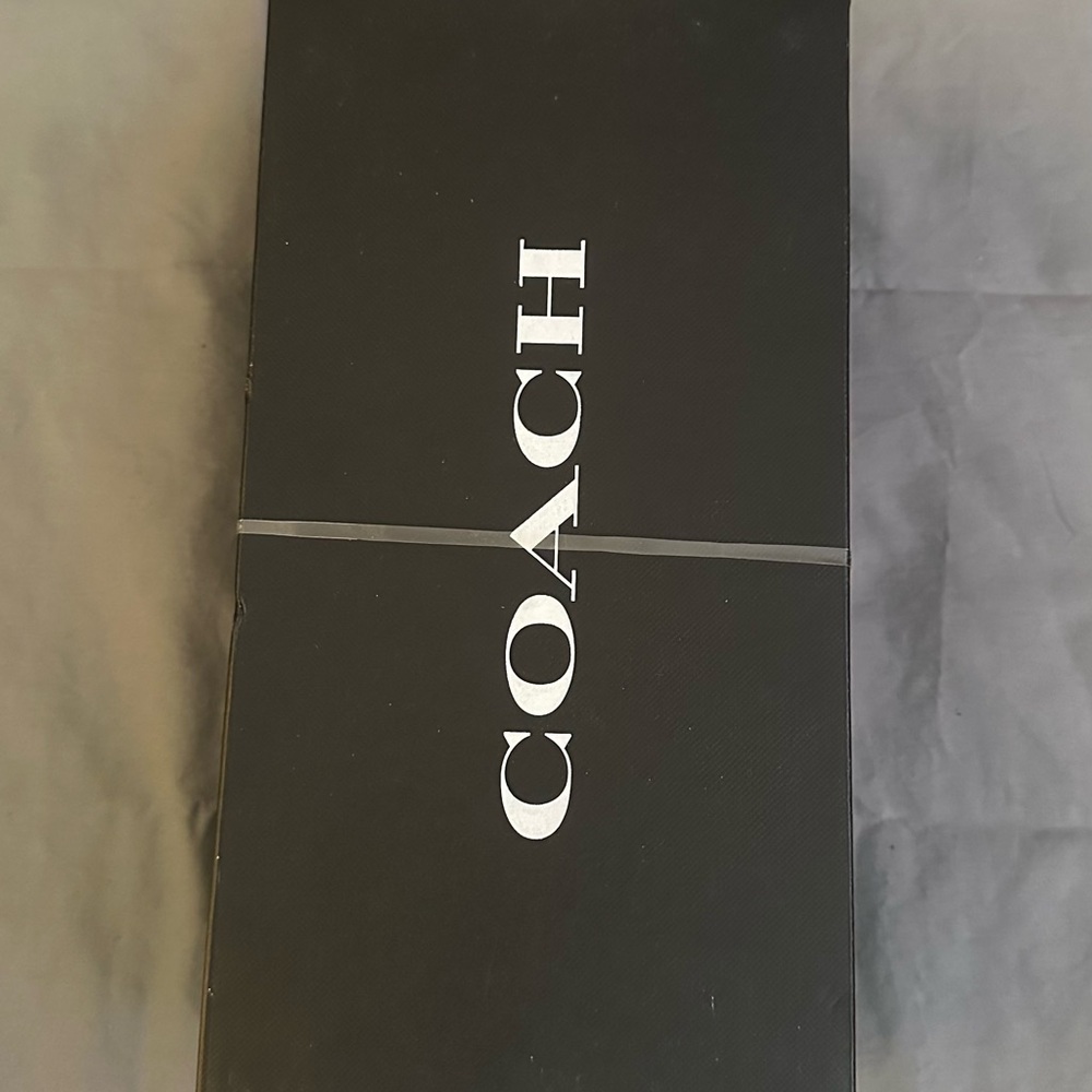 Brand new Coach slippers in box never worn. Carolina blue Coach logo design. - Picture 2 of 3